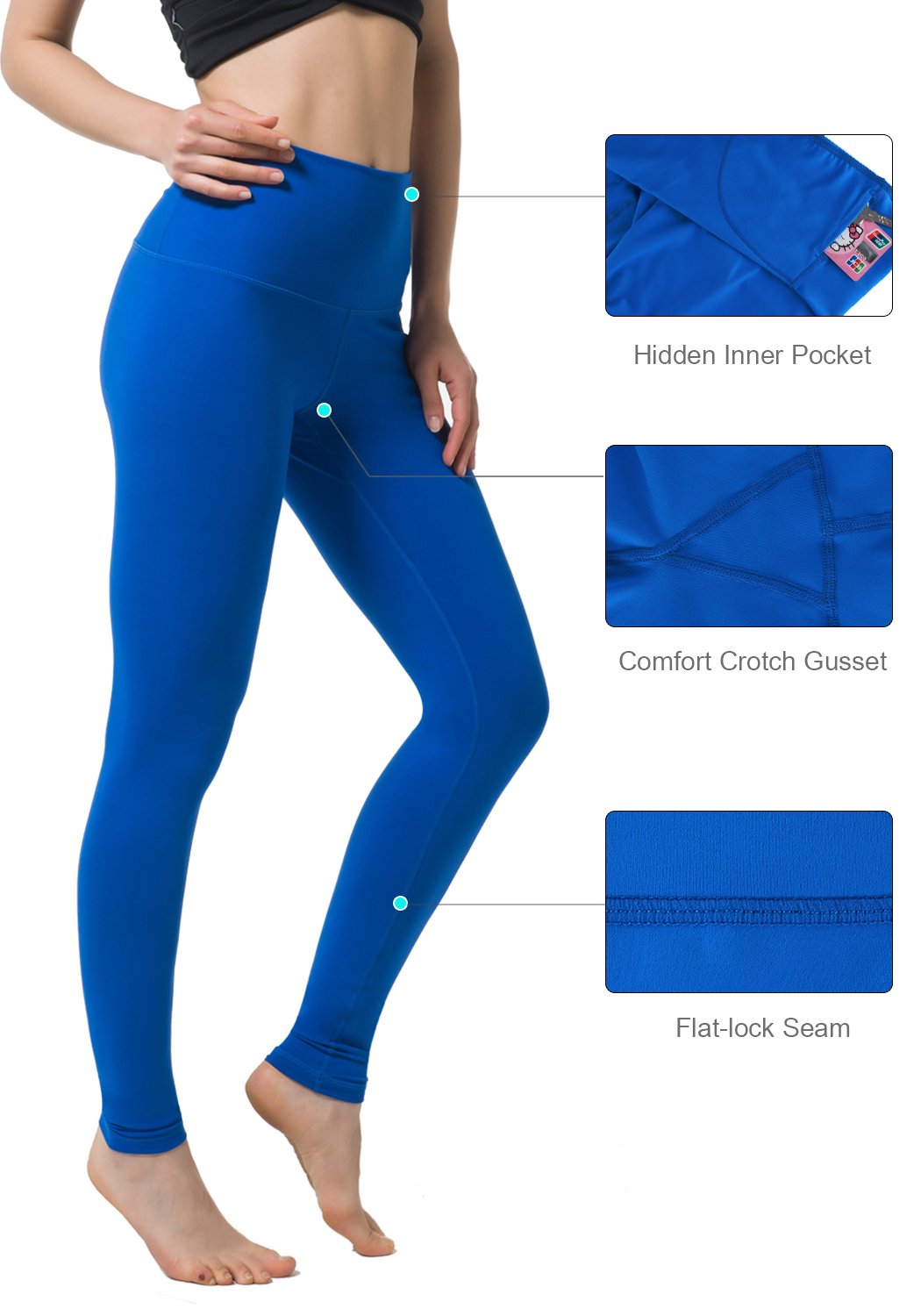 Matymats High Waist Yoga Pants for Women Stretched Gym Workout Tights Leggings