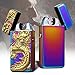 Kivors USB Rechargeable Windproof Flameless Electronic Plasma Pulse Double Arc Lighter Chinese Dragon Loong Lighter (Rainbow)