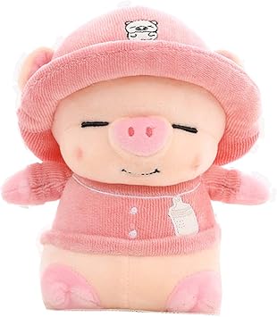 Yunnasi Peluche Cochon Avec Chapeau Doudou Jouet Cadeau Enfant Bebe Anniversaire Decoration Nursery Canape Voiture Pour Garcons Fille Oreiller Coussin 45cm Rose Amazon Fr Jeux Et Jouets