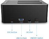 RSHTECH Dual Bay HDD Docking Station SATA SSD Clone USB 3.0 16TB Tool-Free view 7