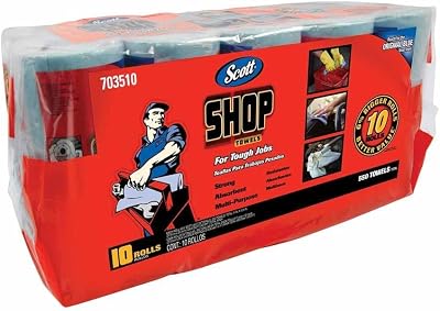 Kimberly-Clark Scott Shop Towels 75130 10 Rolls 11 x 10.4 in 41.3 sq ft each