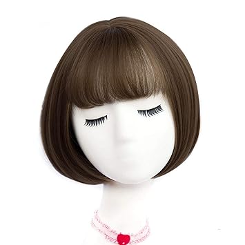 Amazon Com 43 Colors Synthetic Short Wavy Wigs Womens Brown