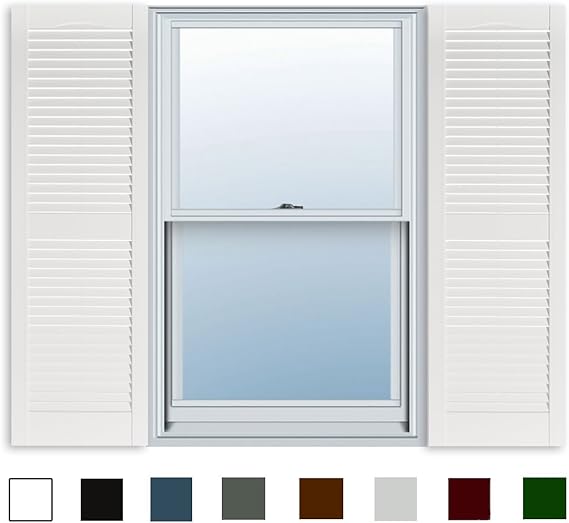 15 Inch x 71 Inch Standard Louver Exterior Vinyl Window