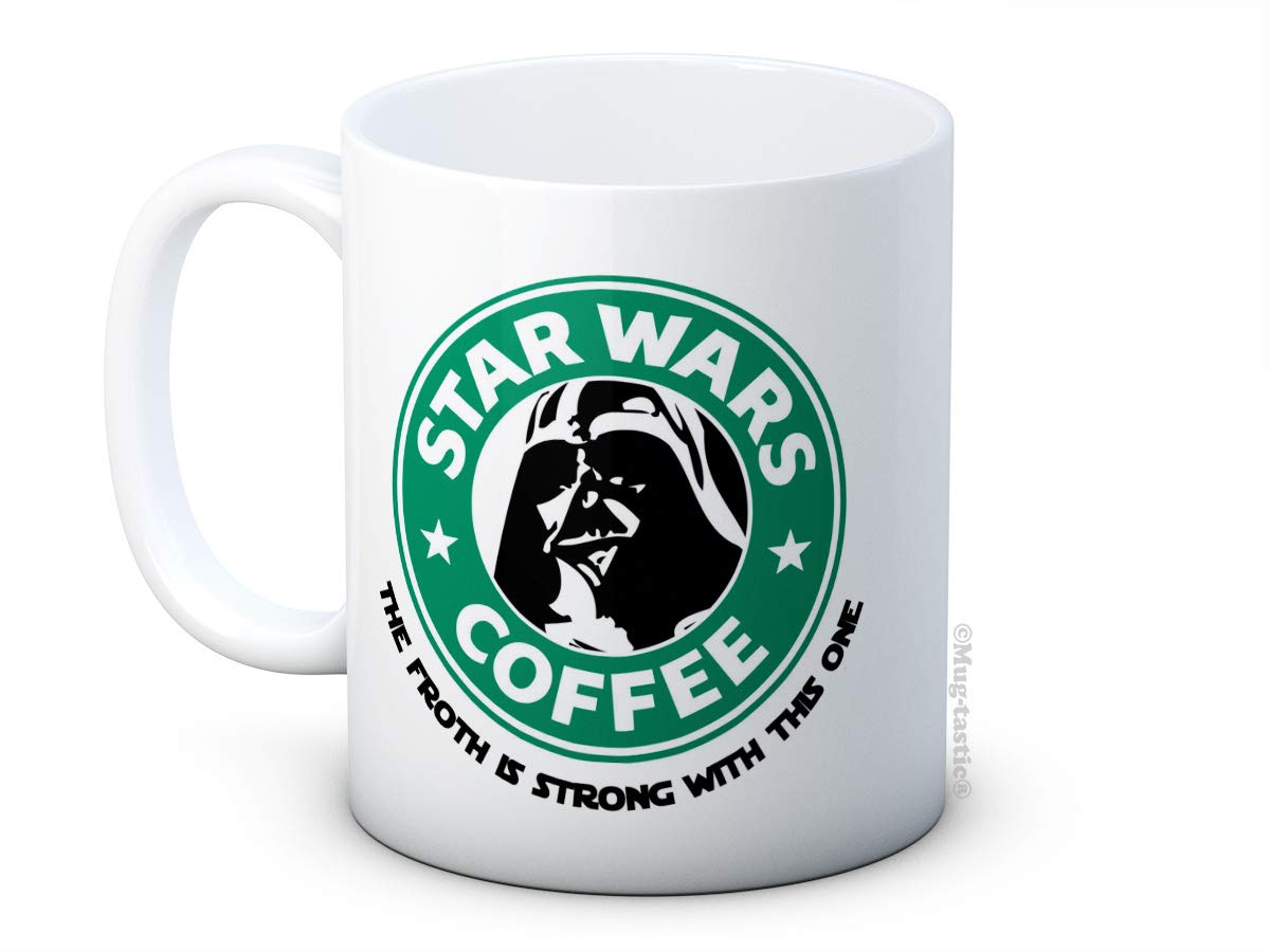 Star Wars Parody - The Froth is Strong with This One - Funny Joke Ceramic Coffee Mug