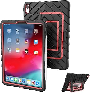 Gumdrop Hideaway Case Designed for The Apple iPad Pro 11 (2019) Tablet for K-12 Students, Teachers, Kids - Black/Red, Rugged, Shock Absorbing, Extreme Drop Protection