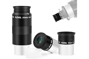 Astromania Telescope Eyepiece Set 1.25 Inch Super Plossl Eyepiece Set 10mm 17mm 40mm, 5 Element Fully Multi Coated Metal 52 D