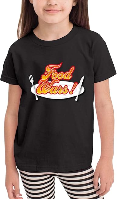 Amazon Com Wen Hongyan 100 Cotton Boys Crew Neck Tee Food Wars Logo Summer Clothing