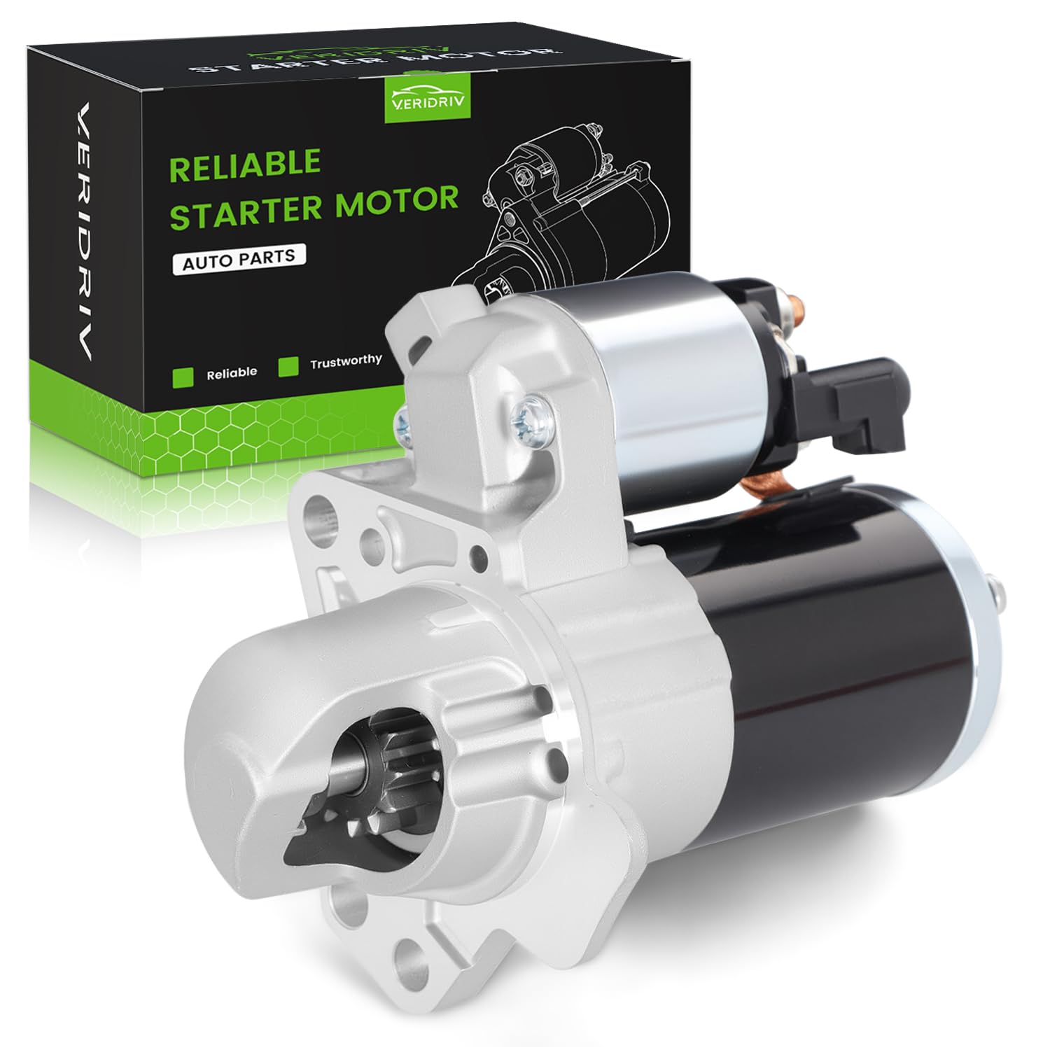 Photo 1 of 17986 New Starter Replacement for Chevy Traverse 09-17, GMC Acadia 07-16, Buick Enclave Lacrosse, Cadillac SRX XTS STS, Impala 12-20, Pontiac Saturn Suzuki 3.0L 3.6L V6 Engine OE#: 12645298