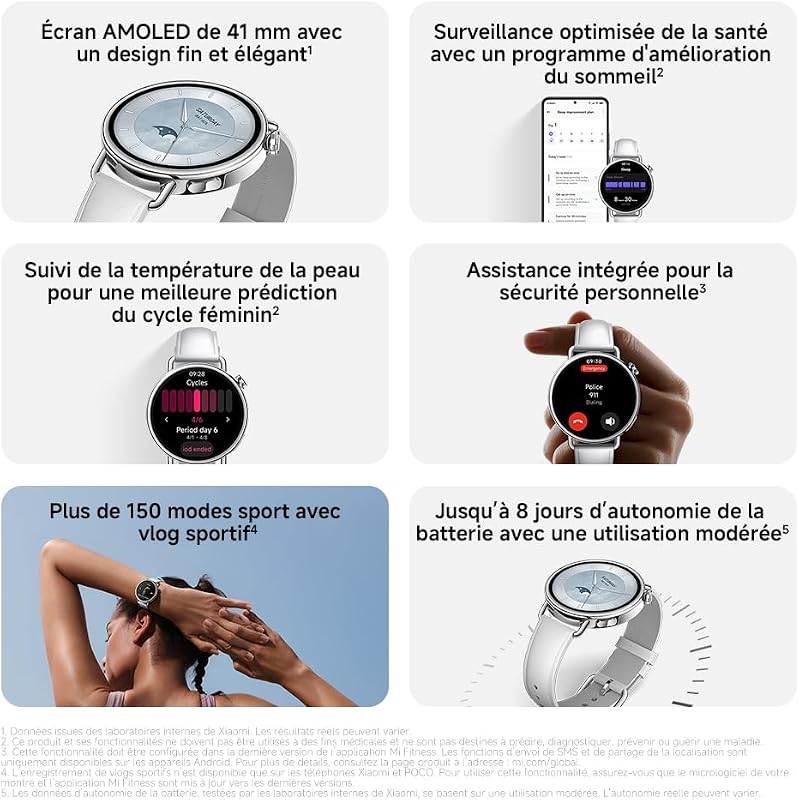Watch S4 41 mm, Montre connectée 32 g, HyperOS 3, Sable — photo 2 sur 8