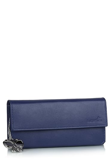 Butterflies Womens Wallet (Blue) (BNS 2111)