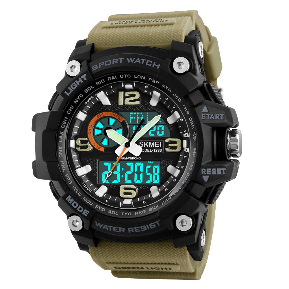 Military Watch Men's Watches for Men Multifunction Sports Waterproof LED