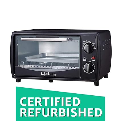 (Certified REFURBISHED) Lifelong LLOT10 650-Watt Oven Toaster Griller (Black)