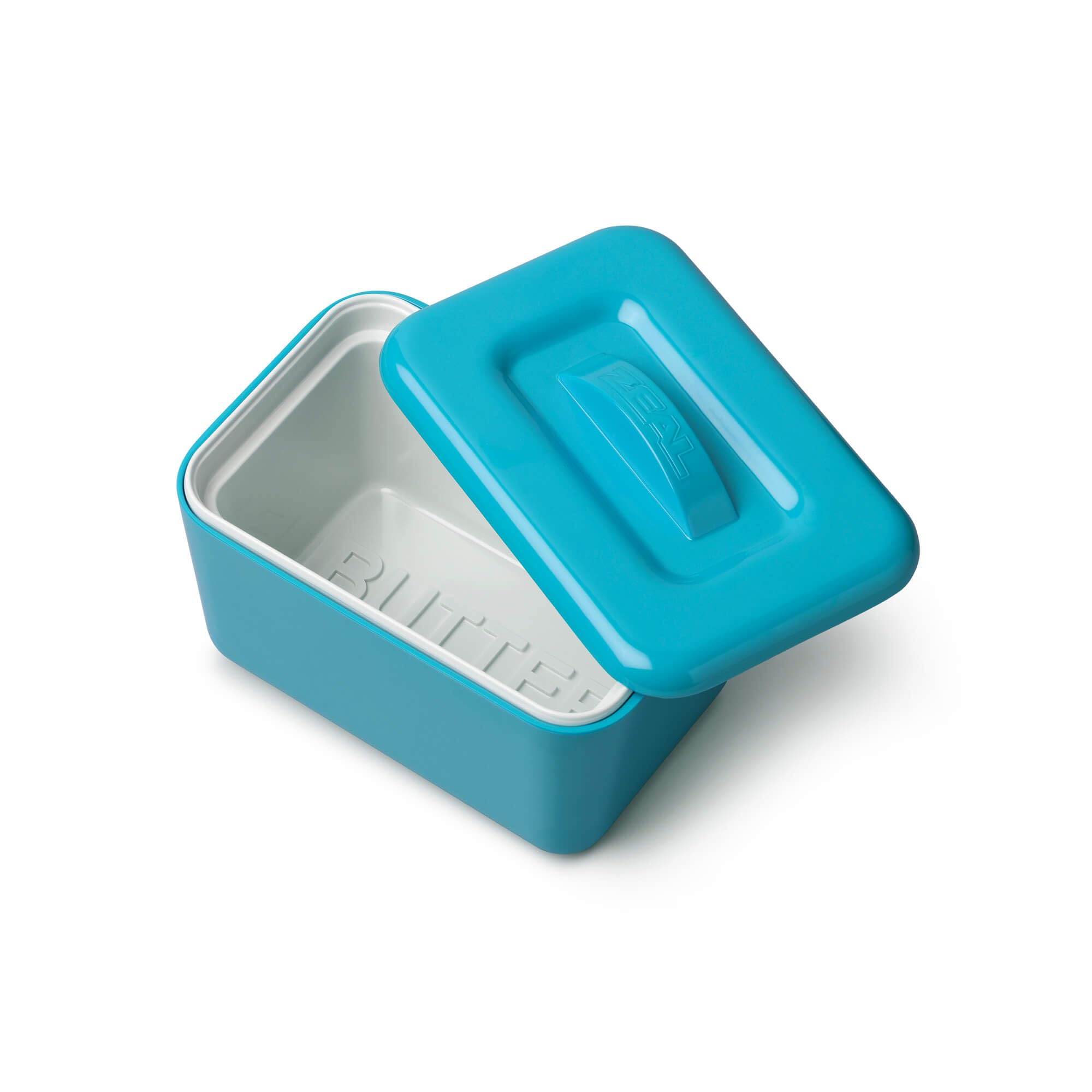 Zeal Insulated Butter Dish, Large 500 grams Capacity Double Walled Butter Tub/Container with Lid, Melamine - Aqua Blue