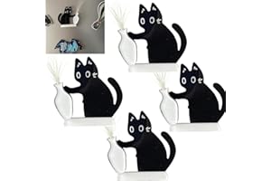 Cat Whiskers Holder, Cat Whisker Vase, Container, Magnet Acrylic Pet Memorial Decor Refrigerator Ornament Cute Desk Wall Deco