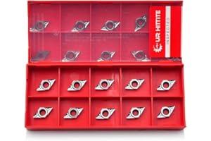 URH UR HITTITE 20pcs CNC Carbide Inserts DCGT21.51 Turning Insert for Aluminum Non-Ferrous Metal Lathe Replacement Indexable Cutter