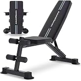 Adjustable Weight Bench, Foldable Incline Decline Flat Workout Bench for Home Gym Full Body Dumbbell Exercise, 660LBS Capacity