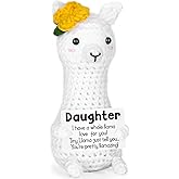 Daughter Valentines Day Gifts, Teen Girl Gifts Trendy Stuff, Easter Basket Stuffers Egg Fillers for Daughter, Daughter Birthday Gifts from Mom Dad, Funny Small Cute Handmade Emotional Crochet Llama