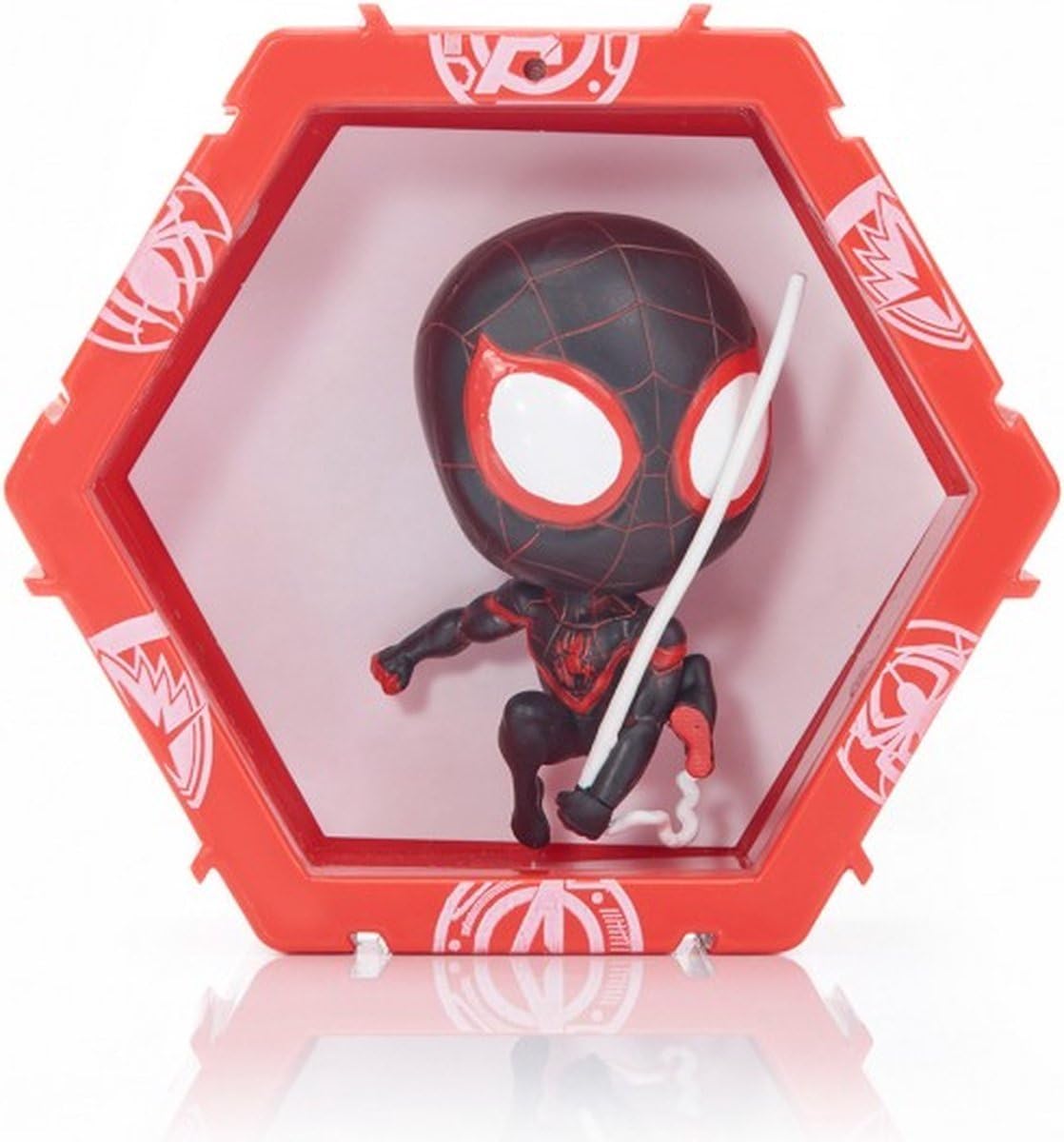 WOW! PODS Spiderman Collection, Miles Morales, Superhero Light Up Bobble Head Figure, Official Marvel Collectable Toys and Gifts