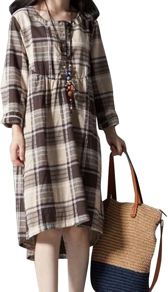 Amazon Co Jp ワンピース シャツワンピ チェック テール レディース 春夏茶s 10cd Xxl 服 ファッション小物 Amazon Co Jp ワンピース シャツワンピ チェック テール レディース 春夏茶s 10cd Xxl 服 ファッション小物