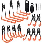 Garage Hooks Heavy Duty 14 Pack, Steel Garage Storage Hooks, Tool Hangers for Garage Wall Utility Wall Mount Garage Hooks and