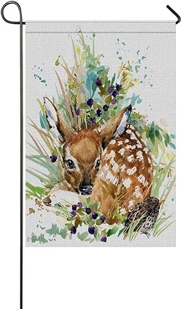 Amazon Com Interestprint Cute Fawn Forest Animals Watercolor
