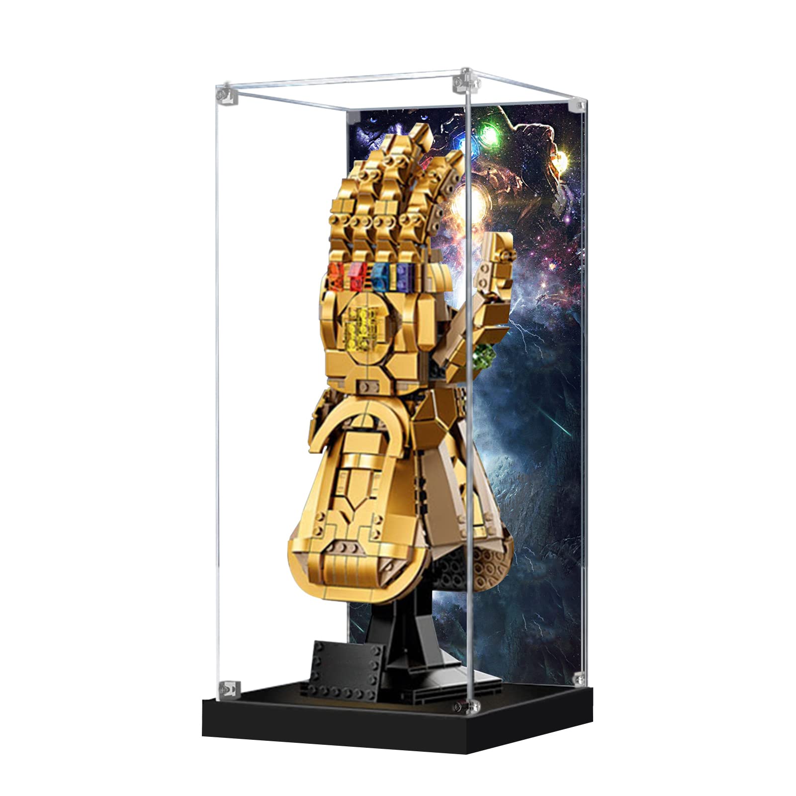 Acrylic Display Case Compatible with Lego 76191 Infinity Gauntlet Building Set, Dustproof Display Box for Models Collectables (Only Case)