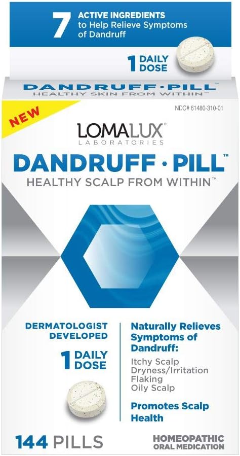 Amazon Com Loma Lux Dandruff Pill All Natural Scalp Itch Clearing Minerals Taken Orally Dermatologist Developed Clears Dandruff Oily Scalp Itchy Scalp Dry Scalp No Harsh Chemicals To
