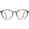 TIJN Blue Light Blocking Glasses Men Women Vintage Thick Round Rim Frame Eyeglasses