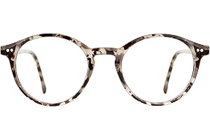 TIJN Blue Light Blocking Glasses Men Women Vintage Thick Round Rim Frame Eyeglasses