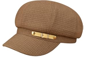 RUNGION Women Newsboy Caps Warm Visor Beret Hat Cozy Trendy Vintage Cabbie Hat for Ladies Girls