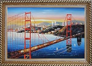 Del puente Golden Gate, San Francisco de pintura al óleo tamaño grande