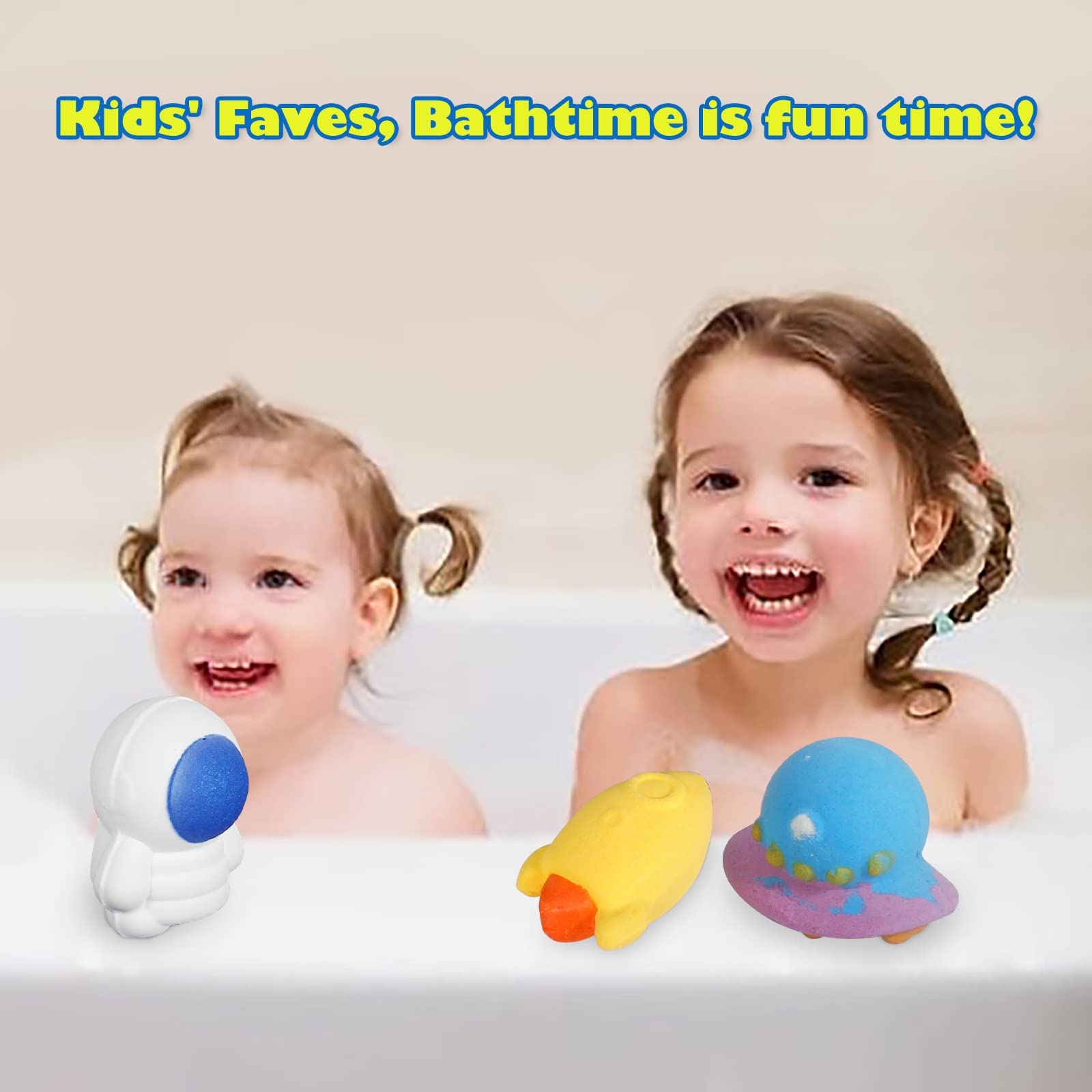 Aofmee Kids Bath Bombs for Girls, Handmade , Christmas Birthday Halloween Easter Valentines Gift Set for Kids Boys Girls Women