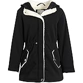 URBAN REPUBLIC Girls Anorak Jacket - Weather Resistant Sherpa Lined Midweight Winter Jackets for Girls with Hood