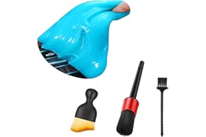 Fitosy Car Interior Detailing Duster Brush Cleaning Gel Kit, Soft Dash Vent Dusting Car Slime Putty Detail Brushes Cleaner Accessories Essentials Supplies Tools for Auto,Truck,SUV,RV