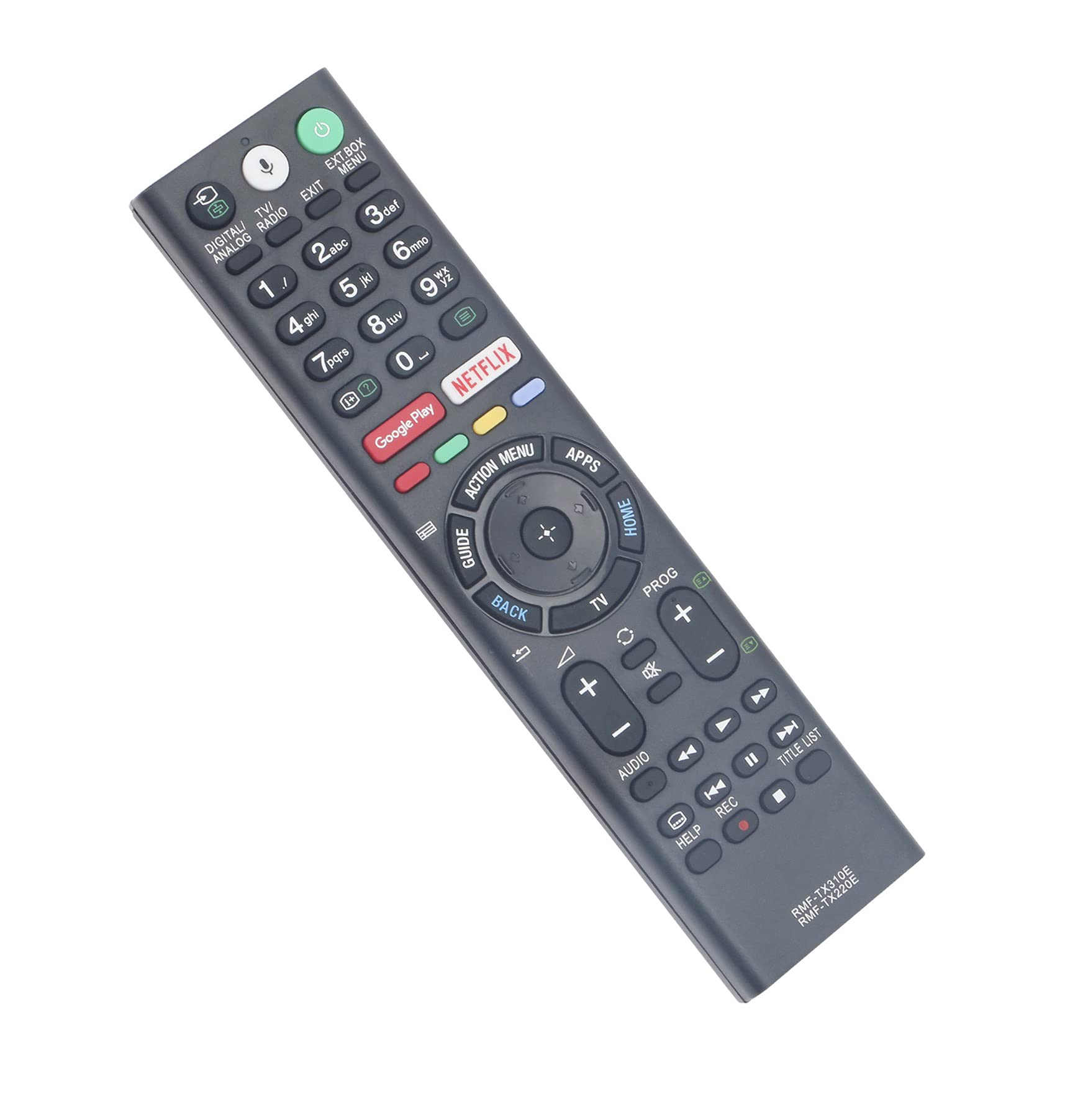 AULCMEET RMF-TX310E RMF-TX220E 2in1 Voice Replaced Remote Compatible with Sony UHD TV KD-55XF8096 KD-55XF8796 KD-65XF8588 KD-43XF8599 KD-49XE8096 KD-49XF8577 KD-43XE8077 KD-43XF8096 KD43XG8196BU
