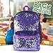 WOYYHO Magic Reversible Sequin School Backpack, Sparkly Lightweight Travel Bag With Mermaid Sequins For Girls/Boys, 17