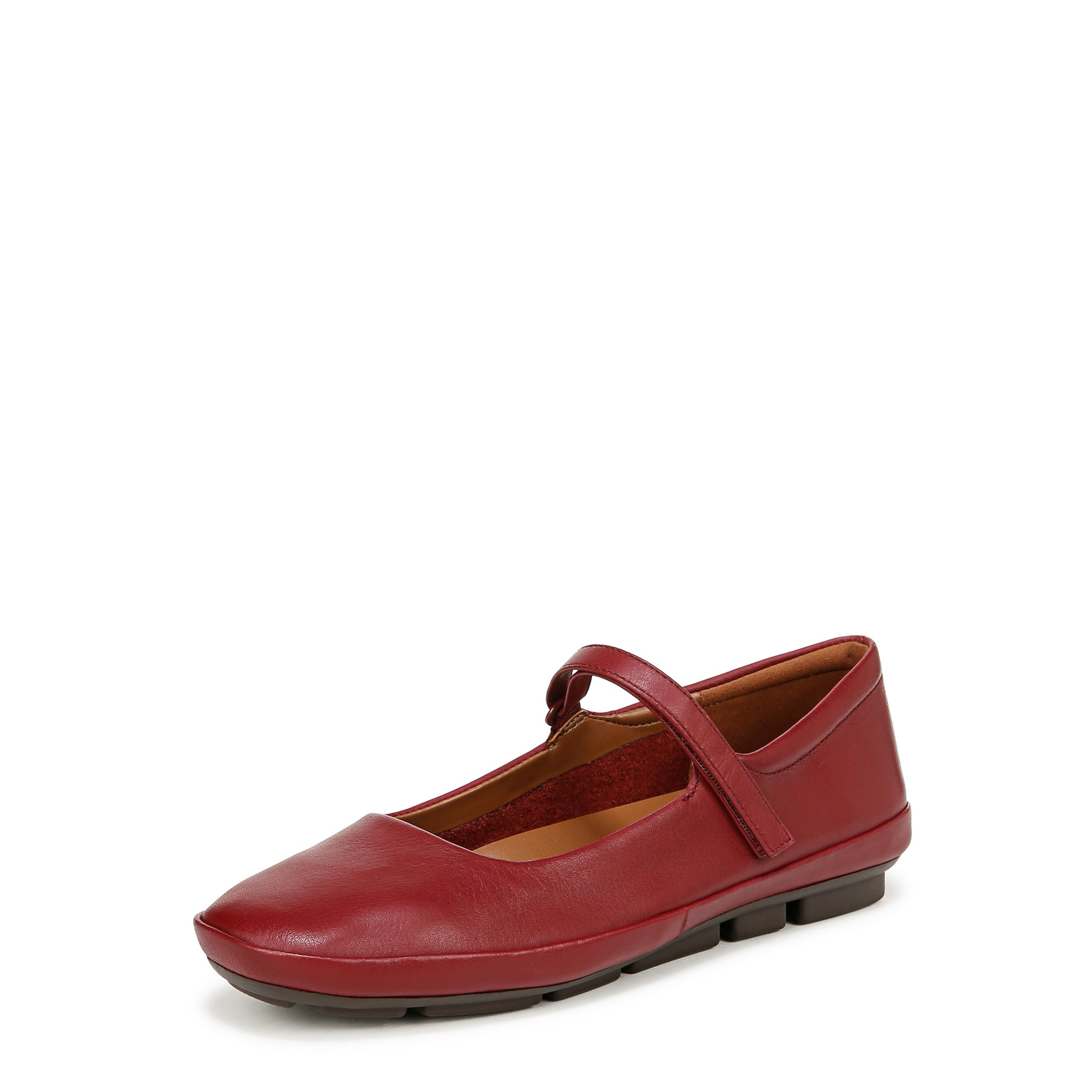Naturalizer Womens Behold Mary Jane Ballet Flat Cranberry Red Leather 10 M