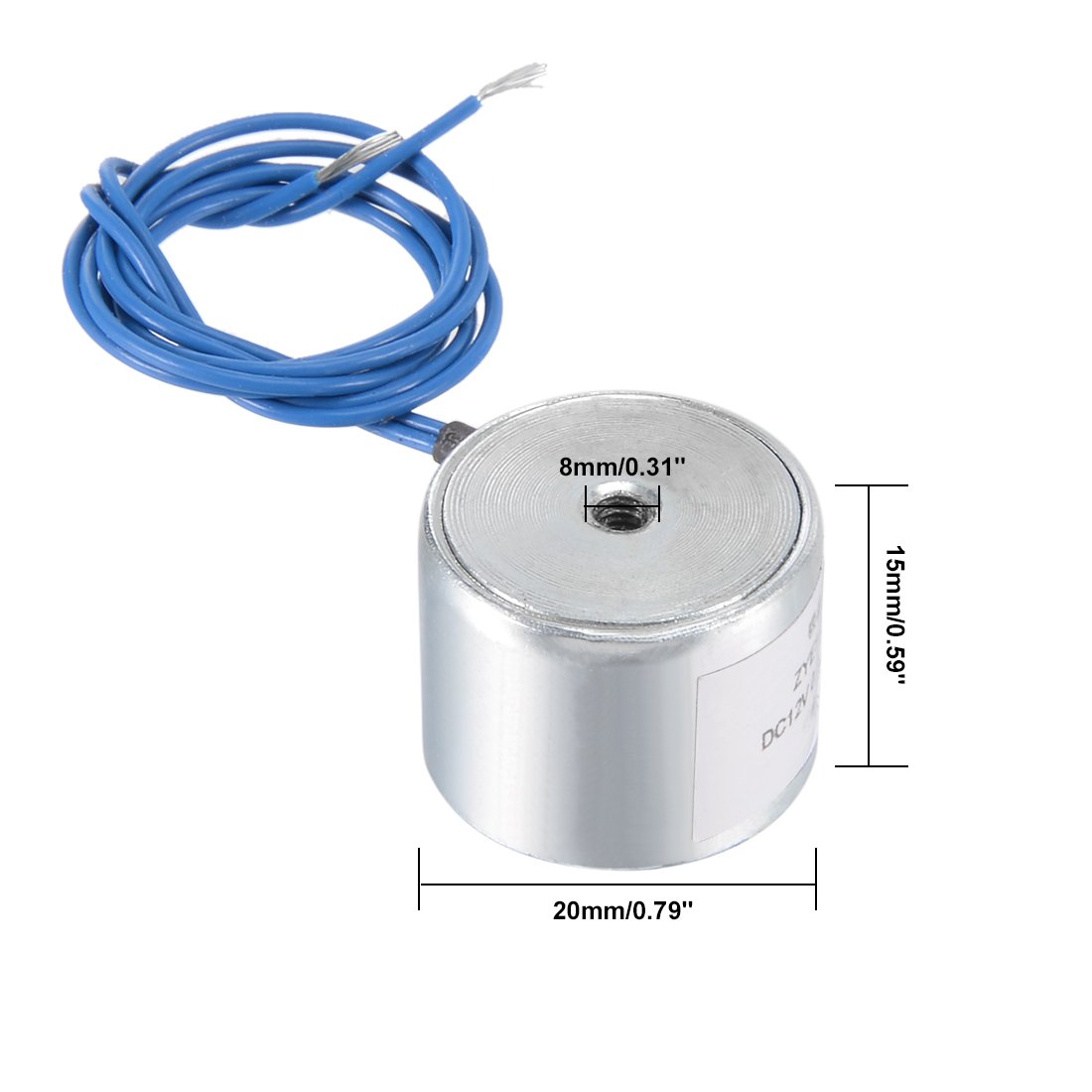 uxcell DC24V 180N Lift Holding Electromagnet Sucking Disc Electric Lifting Magnet Solenoid 34mm x 18mm