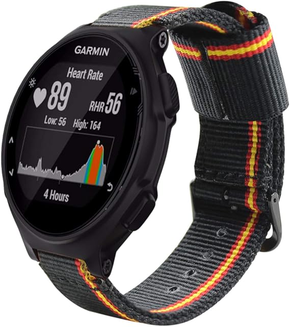 ESTUYOYA - Pulsera de Nailon compatible con Garmin Forerunner 235/220/230/620/630/735xt, Approach S20/S5/S6 Bandera de España Cierre de Seguridad ...