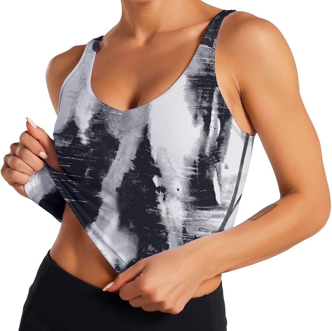 Dragon Fit Sports Bra for Women Longline Padded Bra Yoga Crop Tank Tops Fitness Workout Running Top at  Women’s Clothing store