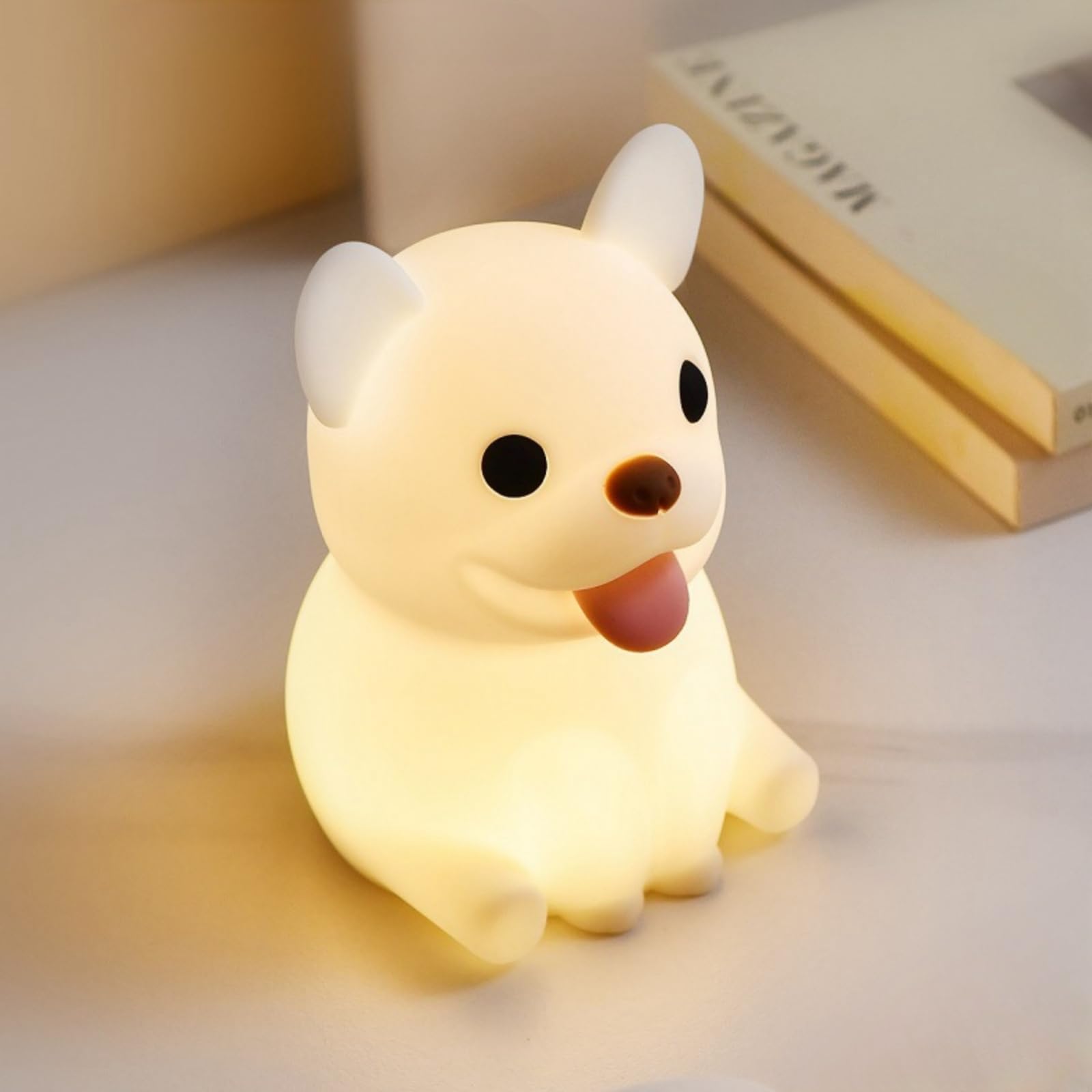 Danolt Dog Night Light, Silicone Dog Lamp, Squishy Animal Night Light
