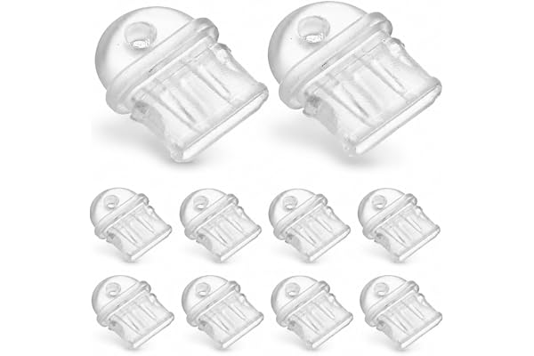 IMIKEYA 10Pcs Universal USB-C Dust Plug for Charging Port Clear PVC Type-C Dust Plug Charms Protective Phone Port Covers Dura
