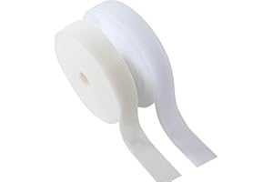 MYUREN Sew on Hook and Loop Strips 3/4in x 5yd | Easy to Sew | Excellent Grip | Non-Adhesive Back Nylon Strips Fabric Fastener Non-Adhesive Interlocking Tape for Clothing Sewing Crafts and DIY, White