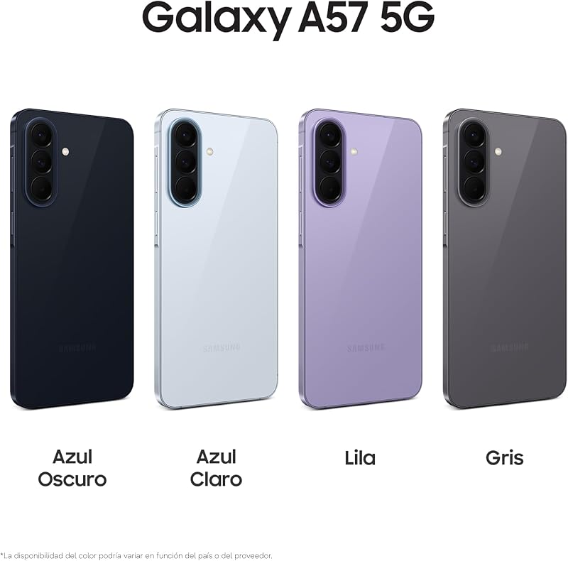 Galaxy A57 5G, 128GB, Móvil Fino con IA, 8GB, Gran Angular 50MP, Autonomía 2 Días, Batería 5000mAh, IP68, Garantía del Fabricante 3 Años + 1 Año Extra, Color Azul Oscuro (Versión Española) — foto 3 de 8