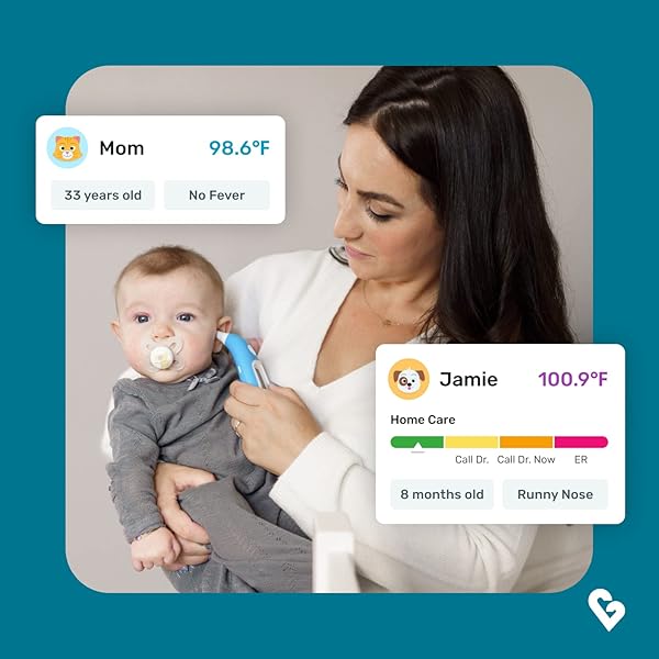 KINSA SMART EAR THERMOMETER FOR FEVER – MEDICAL INFRARED TERMOMETRO – FDA CLEARED FOR BODY TEMPERATURE READINGS FOR ALL AGES – CONNECTS TO A SMARTPHONE APP TO TRACK SYMPTOMS AND GET ILLNESS GUIDANCE