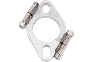 2 Inch Exhaust Split Flange Repair Kit, Flat Oval Exhaust Flange Replacement, Low-Carbon Steel, 2 Bolt Holes