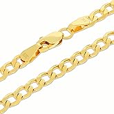 Nuragold 10k Real Yellow Gold Cuban Curb Link 3.5mm Chain Necklace (16"-30") Italian Jewelry for Men & Women