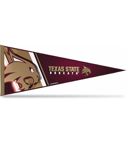 Texas State Bobcats Felt Pennant Flag With Wall Mount Kit - Officially Licensed - View #7