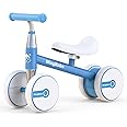 WINGBABE Baby Balance Bike for 1 Year Old Boys Girls, 10-24 Month Toddler Balance Bike, 4 Silence Wheels Toddler Balance Bike, with Adjustable Seat, Baby Bike Toddler First Birthday Gifts (Blue)