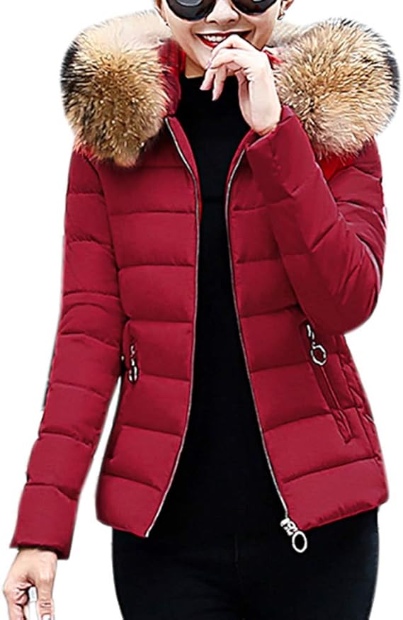 doudoune col fourrure